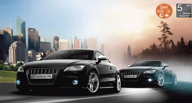 Противотуманная фара Ford Focus и Дневные ходовые огни DRL Osram LEDriving FOG101   www.WesemShop.ru